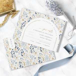 Sweet Floral Wedding Pattern ID1045 RSVP Karte