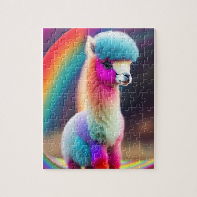 Sweet Fluffy Kleine Niedliche Alpaca (Vertikal)