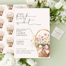 Sweet Fresh Off the Market Floral Bridal Shower Einladung