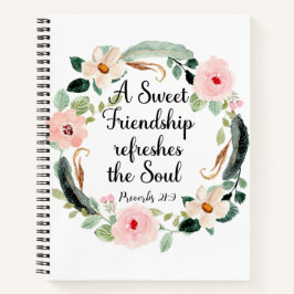 Sweet Friendship erfrischt das Soul Floral Notizbuch