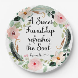 Sweet Friendship erfrischt das Soul Floral Pappteller