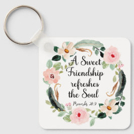 Sweet Friendship erfrischt das Soul Floral Schlüsselanhänger