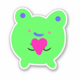 Sweet Frog mit Herz Aufkleber