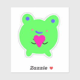 Sweet Frog mit Herz Aufkleber