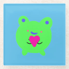 Sweet Frog mit Herz Glasuntersetzer