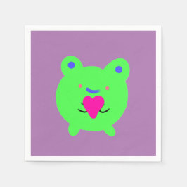 Sweet Frog mit Herz Serviette