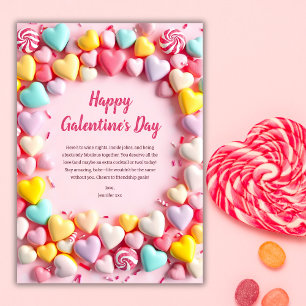 Sweet & Fun Candy Hearts Bunter Galentinstag Feiertagskarte