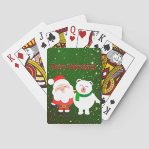 Sweet Funkelnd Green, Santa und Bär Magnet Spielkarten