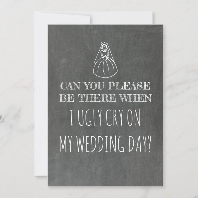 Sweet Funny Bridesmaid / Trauzeugin Vorschlag Einladung (Vorderseite)