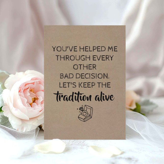 Sweet Funny Bridesmaid / Trauzeugin Vorschlag Einladung (Bridesmaid Proposal)