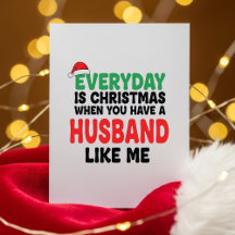 Sweet Funny Holiday Card for Wife Gift