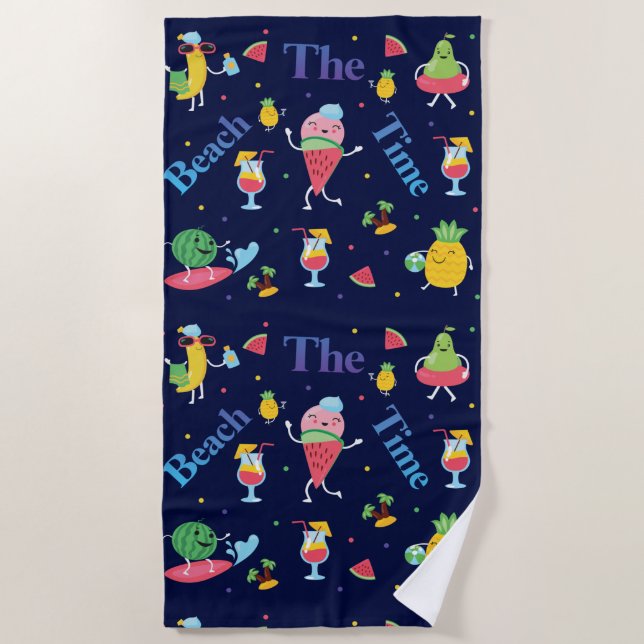 Sweet Furits Summer Pattern Strandtuch (Vorderseite)