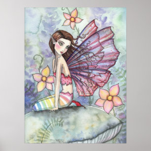 Sweet Garden Blume Fee Plakat drucken