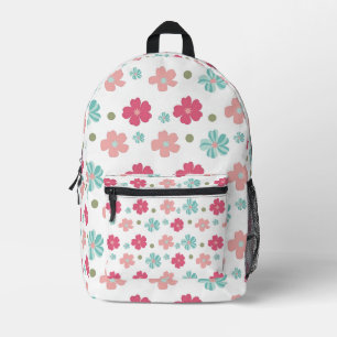 Sweet Geometric Spring Flowers Bedruckter Rucksack