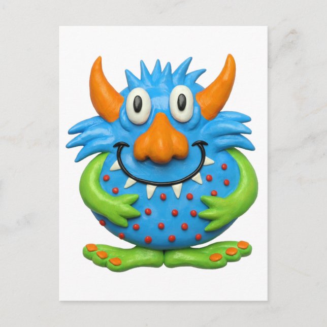 Sweet Gepunktet Monster Postkarte (Vorderseite)
