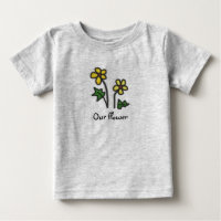 Sweet Gezeichnet Gelbe Blume mit benutzerdefiniert
