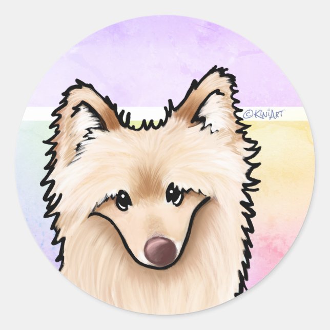 Sweet Giant Spitz Dog Stickers (Vorderseite)