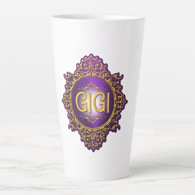 Sweet GIGI Royal Lila & Gold Milchtasse (Vorderseite)