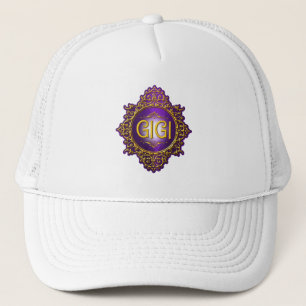 Sweet GIGI Royal Lila & Gold Truckerkappe