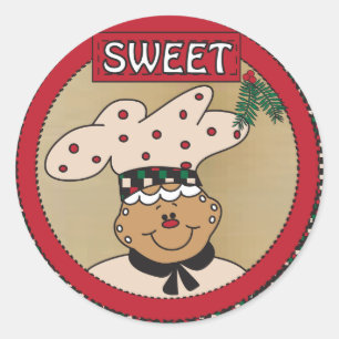 Sweet Gingerbrot Runder Aufkleber
