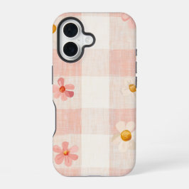 Sweet Gingham Blossoms - Codescore Phone Case iPhone 16 Hülle