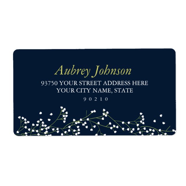 Sweet Gipskraut Address Labels (Vorne)