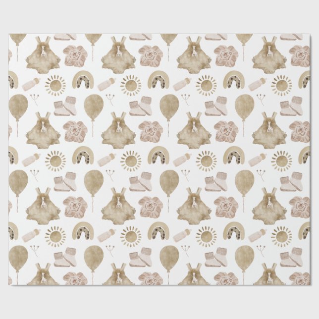 Sweet Giraffe Baby Jumper, Hintern, Flasche Geschenkpapier (Saum)