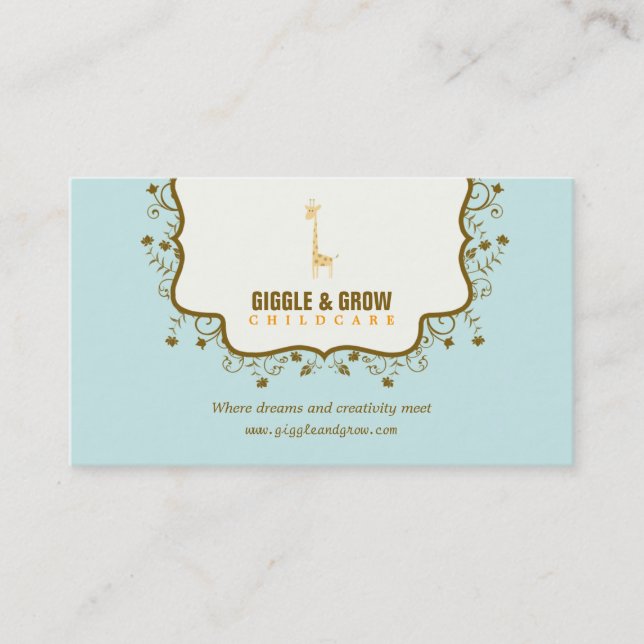 Sweet Giraffe Garde d'enfants /Boutique Carte de v (Devant)
