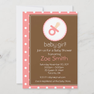Sweet Girl Babydusche Einladung
