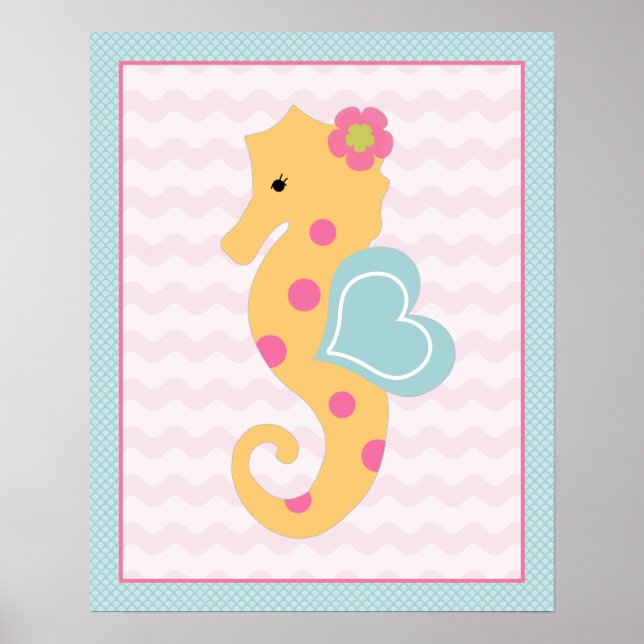 Sweet Girl Sea Life Seepferd Poster (Vorne)