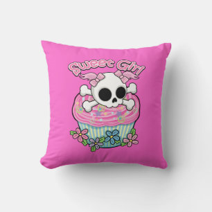 Sweet Girl Skull Kissen