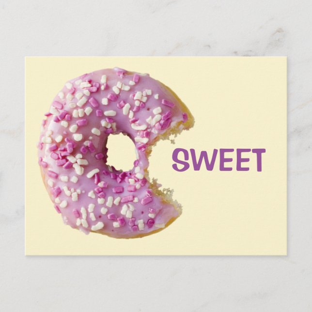SWEET Glazed Donut Postkarte (Vorderseite)