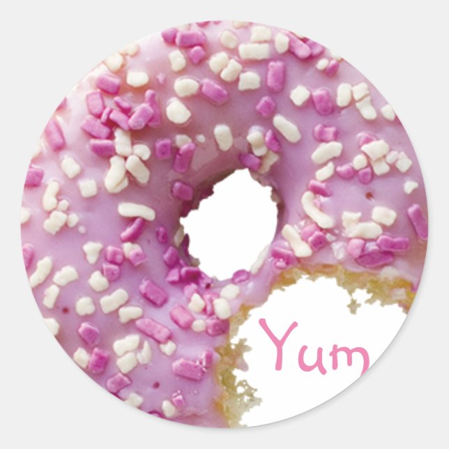 SWEET Glazed Donut Runder Aufkleber (Vorderseite)