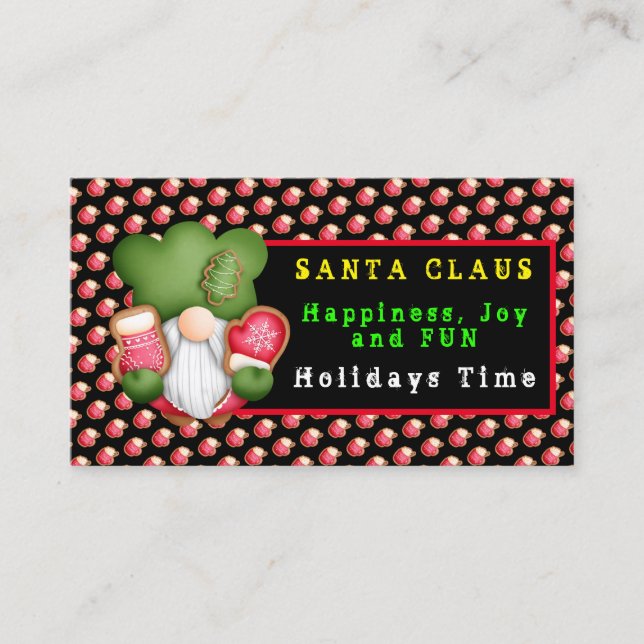 Sweet Gnome Anpassen von Farbe und Text Visitenkarte (Vorderseite)