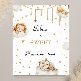 Sweet Gold Celestial Baby Dusche Leckereien Poster