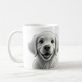 Sweet Golden Joy: Pixar-Style Puppy Friends Kaffeetasse