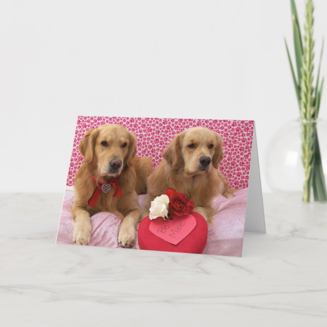 Sweet Golden Valentines Feiertagskarte (Vorderseite)