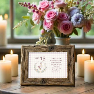Sweet Goose Baby Shower Table Seating Card LPM26 Tischnummer
