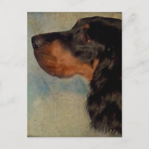 Sweet Gordon Setter Postkarte