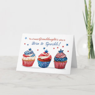 Sweet Grandtochter Geburtstag 4. Juli Patriotic Karte