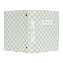 Sweet Green Gingham Baby Foto Book