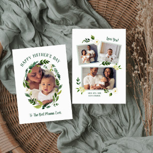 Sweet Greenery Carte photo de la fête des mères po