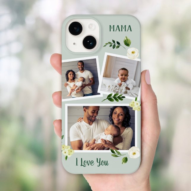 Sweet Greenery Mama Custom Foto Gift Case-Mate iPhone 14 Hülle (Von Creator hochgeladen)