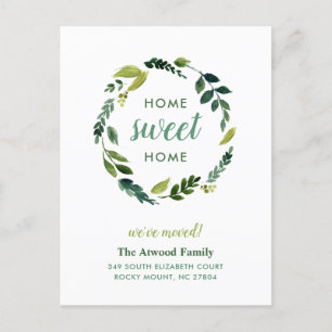 Sweet Greenery New Address Moving Ankündigung