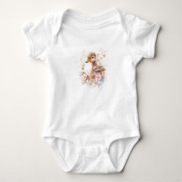 Sweet Happy Baby Duck Duckling mit Blume Baby Strampler