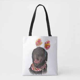 Sweet Happy Holiday Black Labrador Retriever Dog Tasche