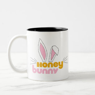 Sweet Happy Hunny Bunny Honey Rabbit Art Zweifarbige Tasse