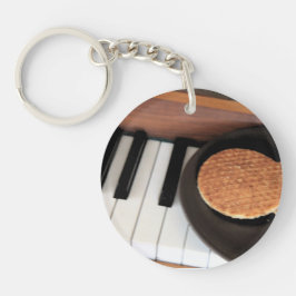 Sweet Harmony – Stroopwafel on Piano Key Holder Ke Schlüsselanhänger