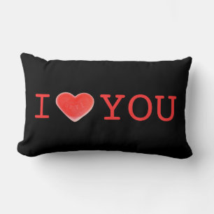 Sweet Heart Black I Heart Sie werfen Kissen lumbar