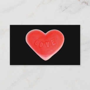Sweet Heart Black "your text" Visitenkarte rot